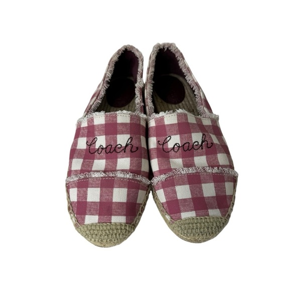 Coach Celina Espadrille With Gingham Print 7.5 - Picture 1 of 12